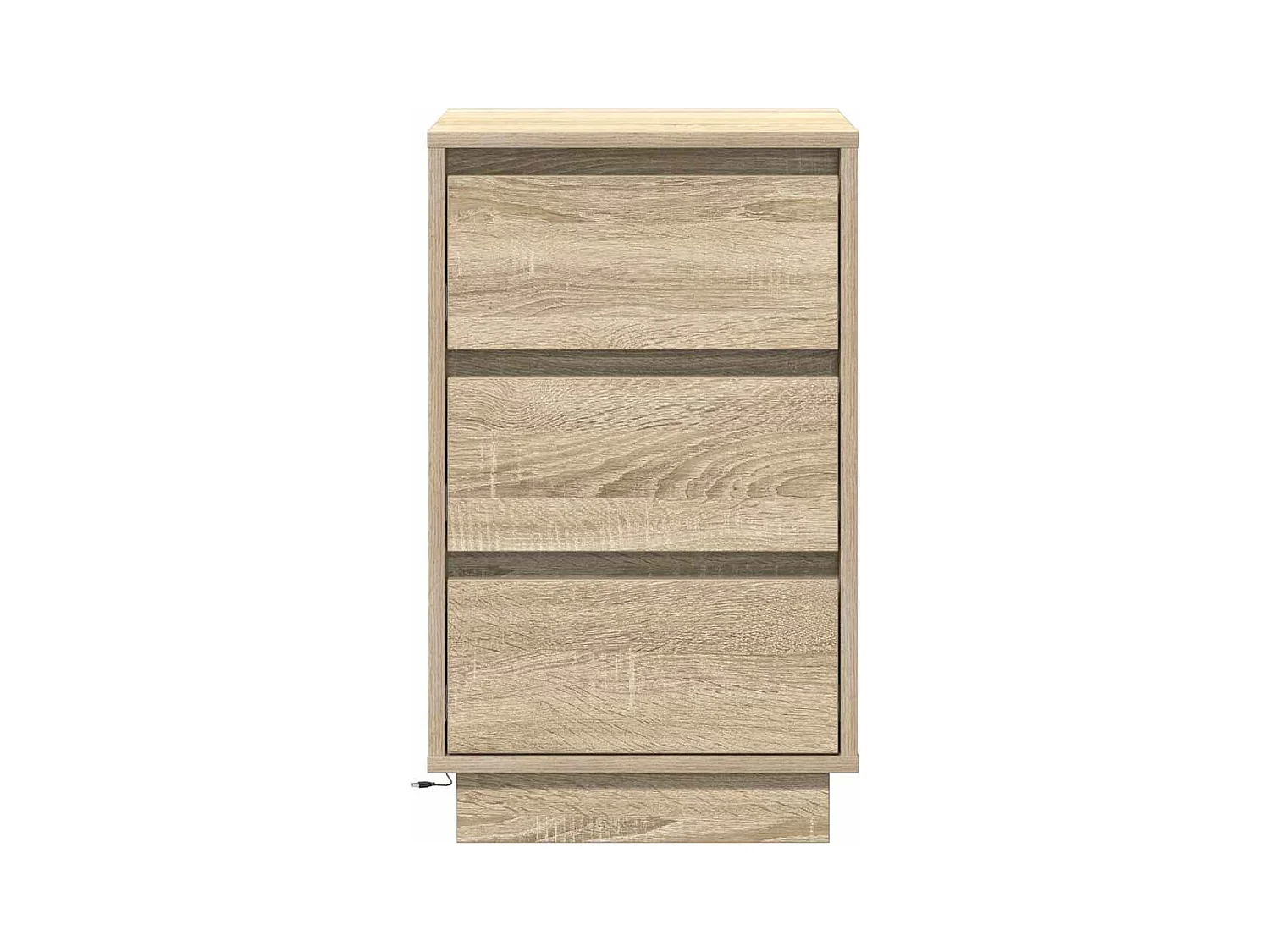 Cabinet de chevet avec LED Chêne sonoma 39x34,5x65 cm Bois d'ingénierie