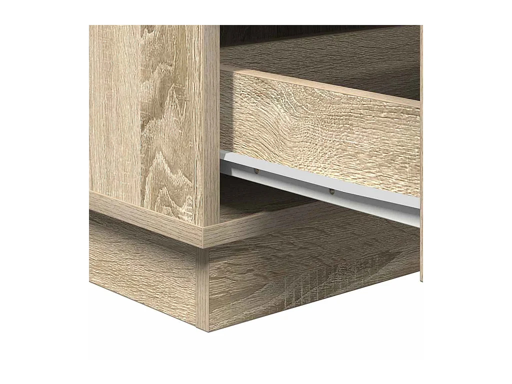 Cabinet de chevet avec LED Chêne sonoma 39x34,5x65 cm Bois d'ingénierie