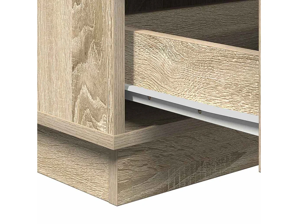Cabinet de chevet avec LED Chêne sonoma 39x34,5x65 cm Bois d'ingénierie