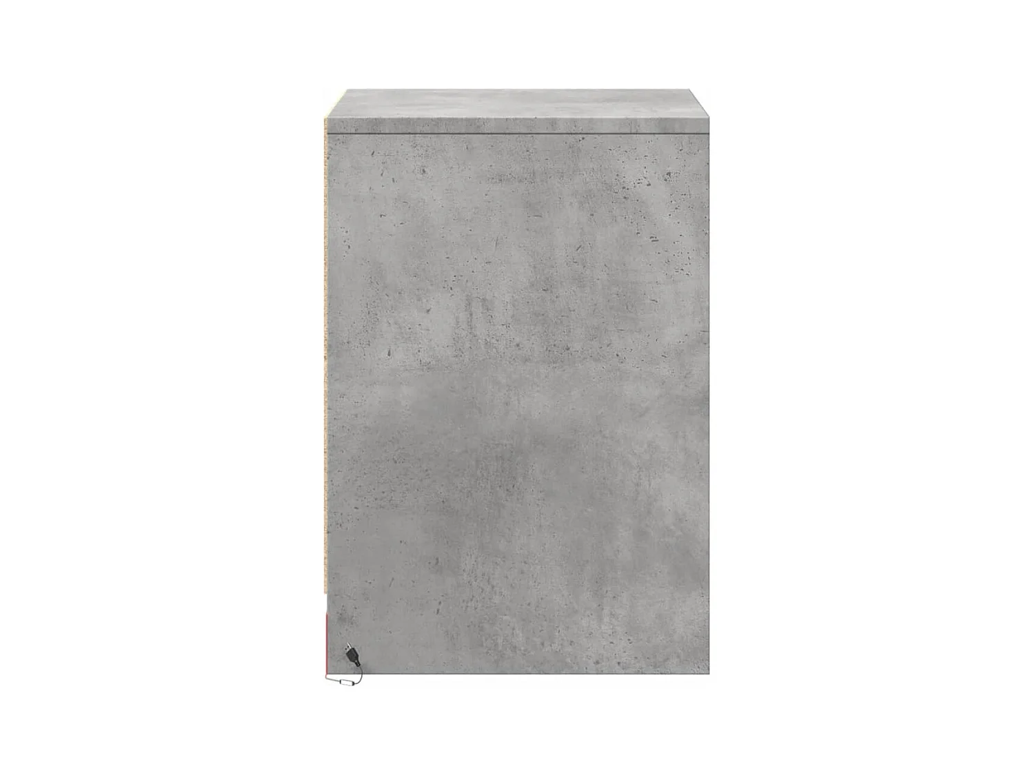 Armoires de chevet et lumières LED 2 pcs gris béton