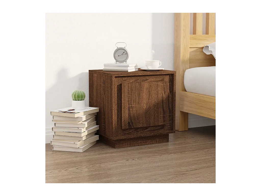 Tables de chevet 2pcs chêne marron 44x35x45cm bois d'ingénierie