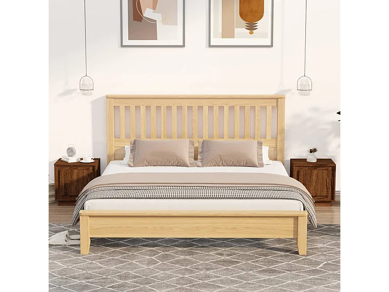 Nachtkastjes 2 stuks eikenbruin 44x35x45cm bewerkt hout