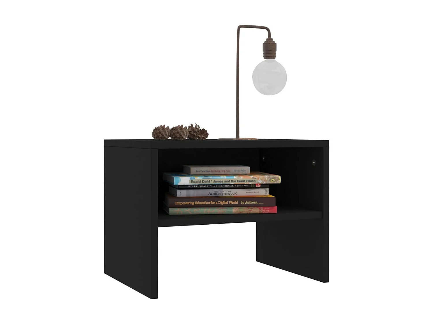 Nachtkastjes 2 stuks Zwart 40x30x30 cm Bewerkt hout