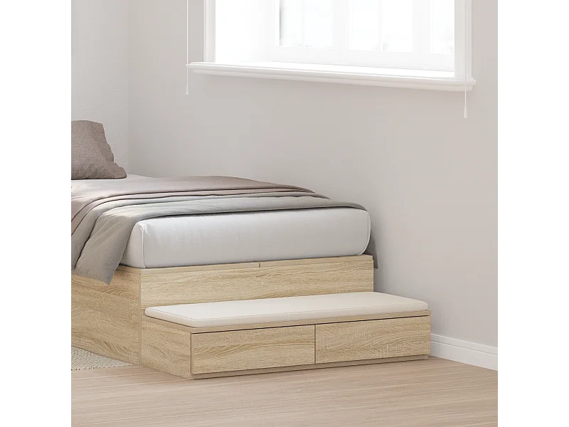 Tiroirs de lit Chêne Sonoma 90x36,5x16,5 cm Bois d'ingénierie