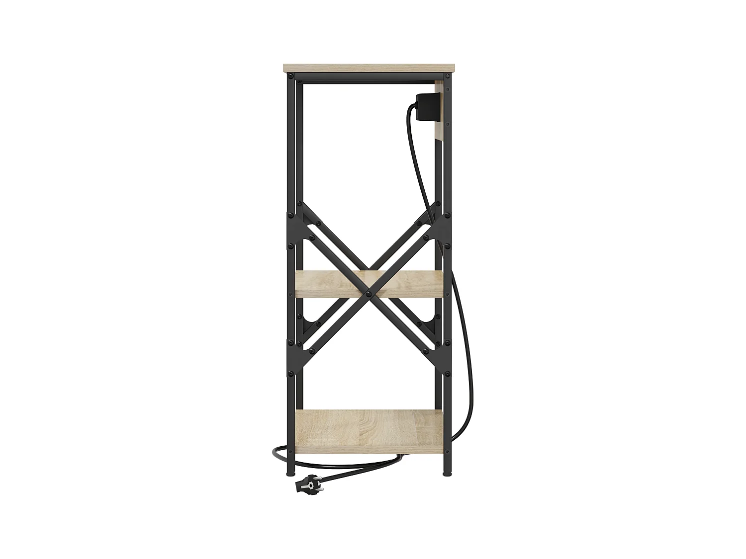 Comodino con ripiano e contenitore Sonoma Oak 41 x 31 x 76 cm