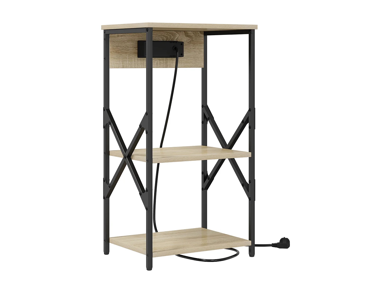 Cabinet de chevet avec étagère avec stockage Chêne sonoma 41 x 31 x 76 cm