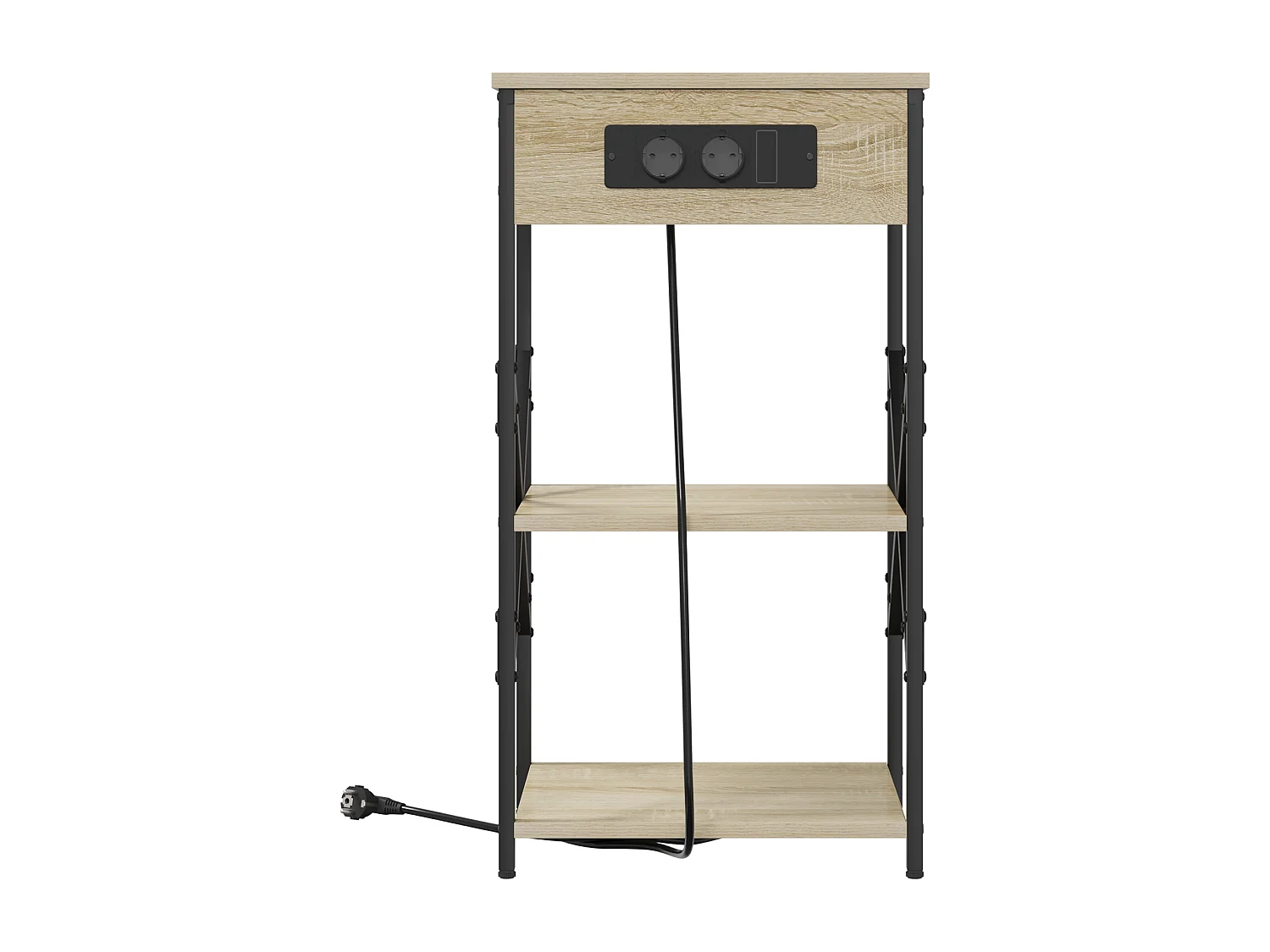 Cabinet de chevet avec étagère avec stockage Chêne sonoma 41 x 31 x 76 cm