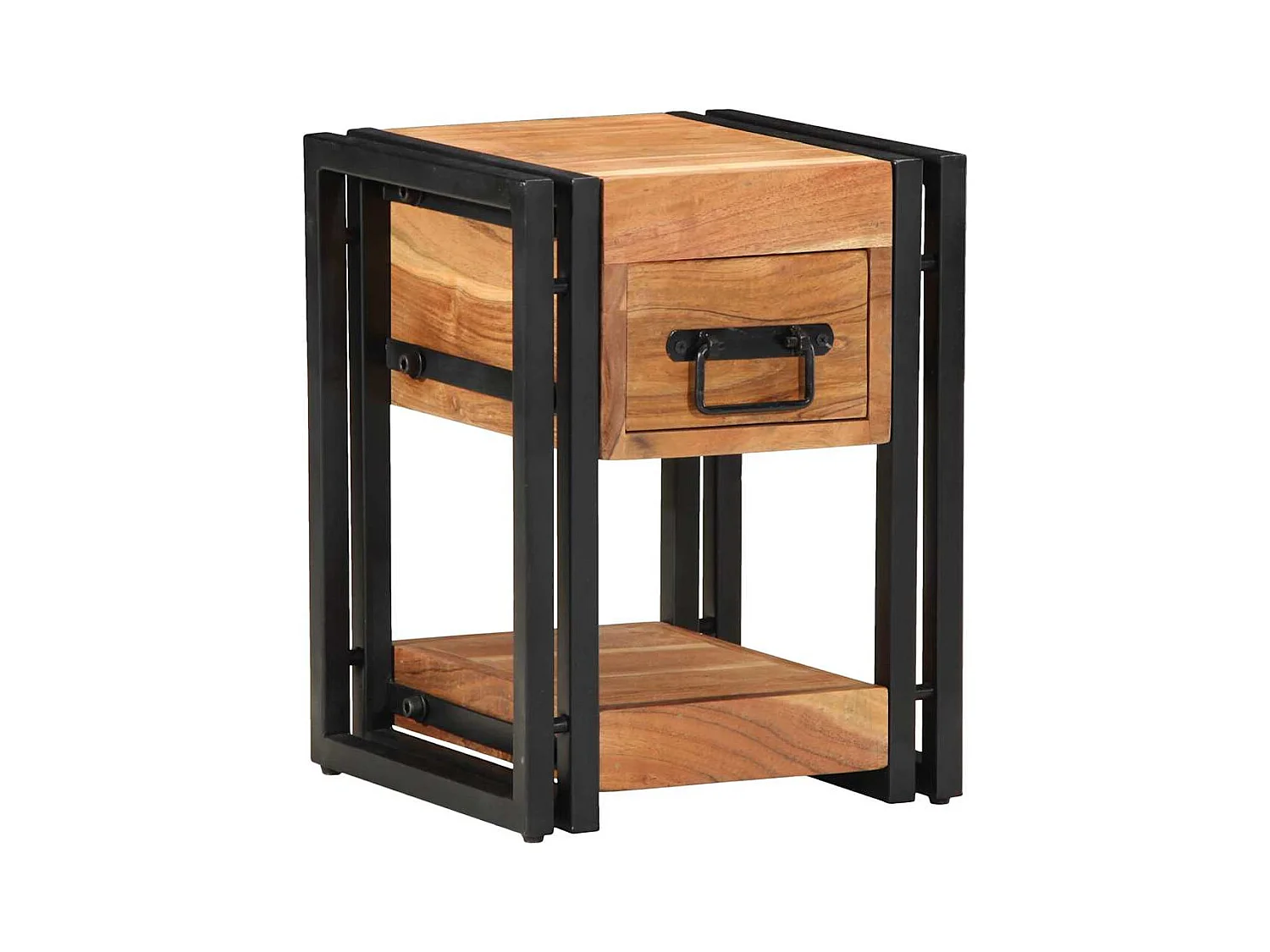 Table de nuit 2 pcs 30x30x40 cm Bois d'acacia massif