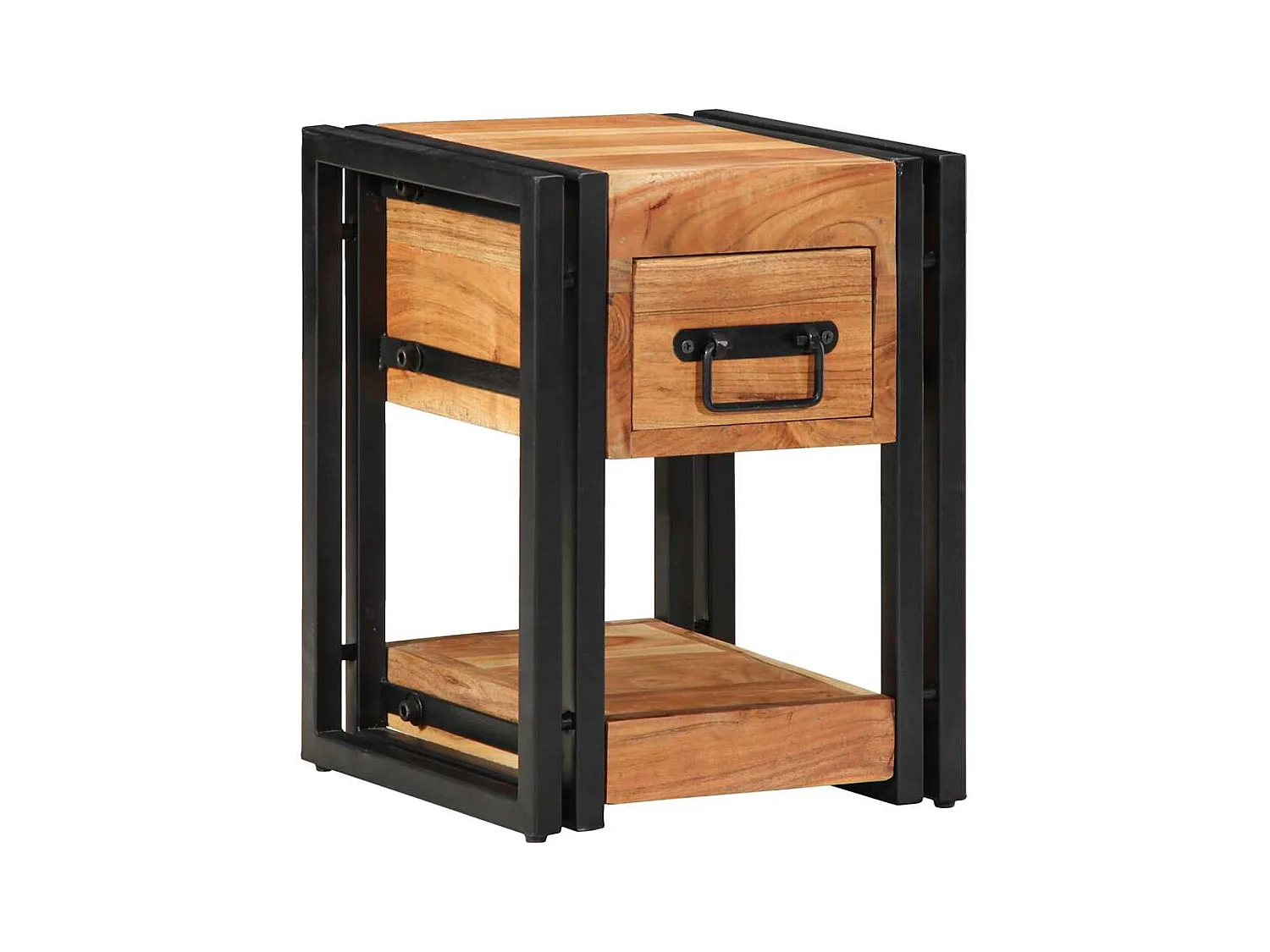 Table de nuit 2 pcs 30x30x40 cm Bois d'acacia massif