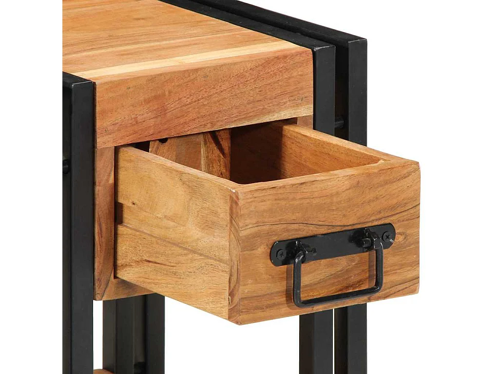 Table de nuit 2 pcs 30x30x40 cm Bois d'acacia massif