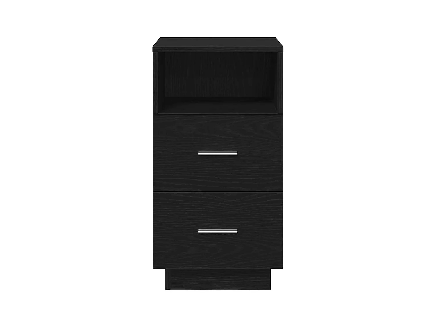 Tables de chevet 2 pcs avec 2 tiroirs noir 36x36x68 cm