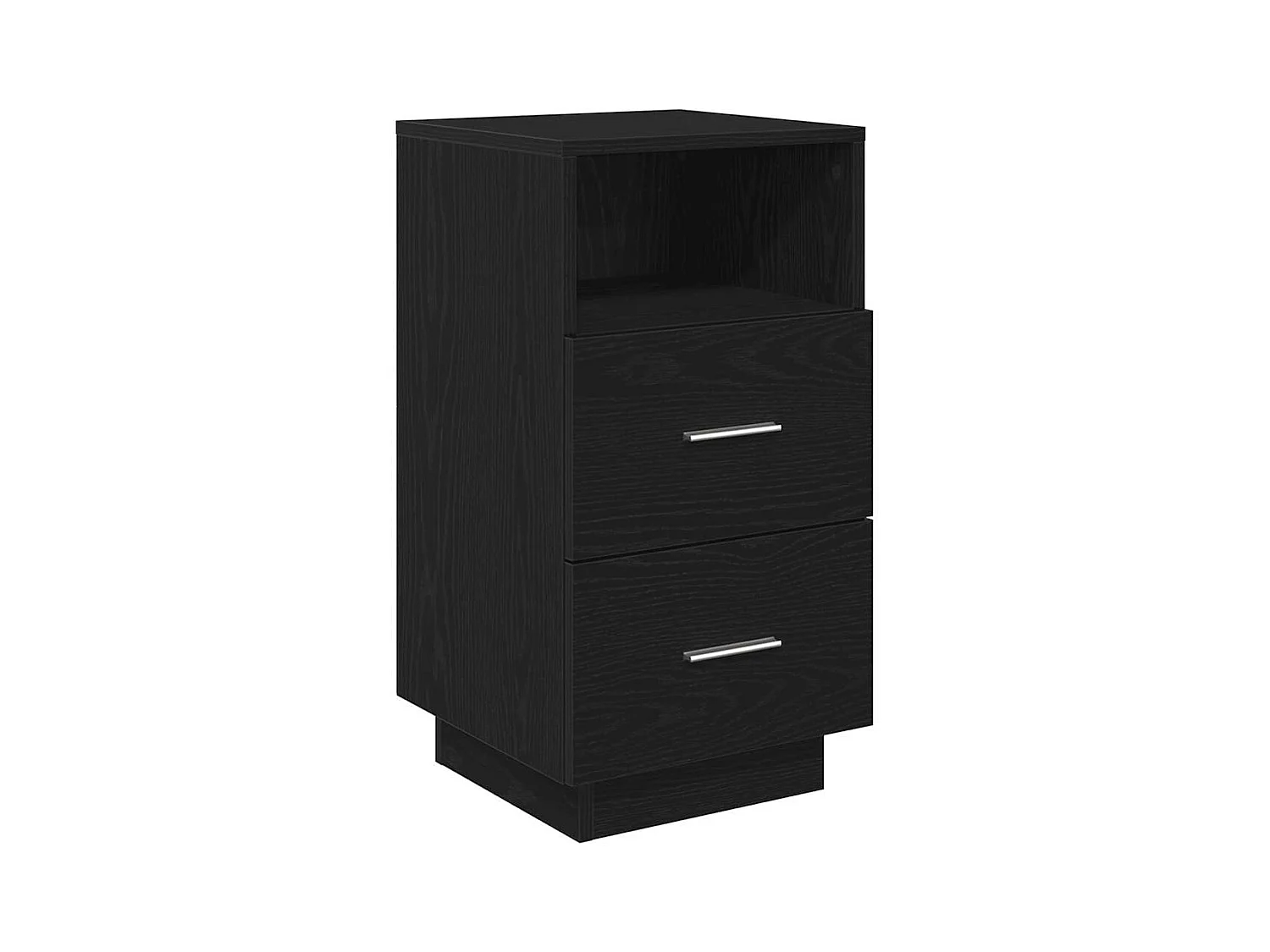 Tables de chevet 2 pcs avec 2 tiroirs noir 36x36x68 cm