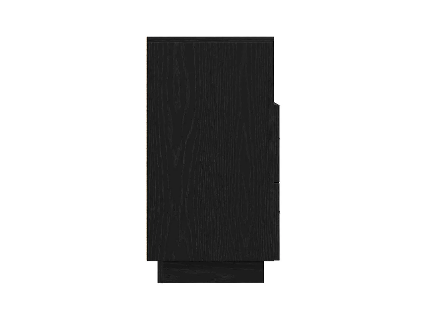 Tables de chevet 2 pcs avec 2 tiroirs noir 36x36x68 cm