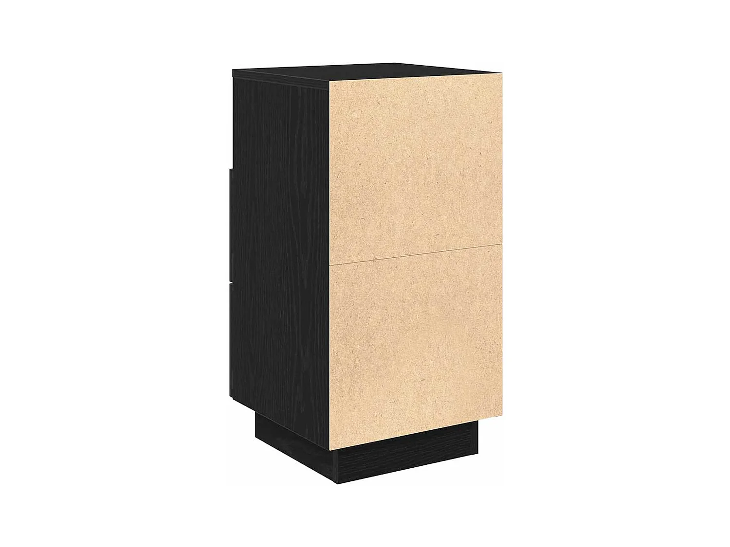 Tables de chevet 2 pcs avec 2 tiroirs noir 36x36x68 cm