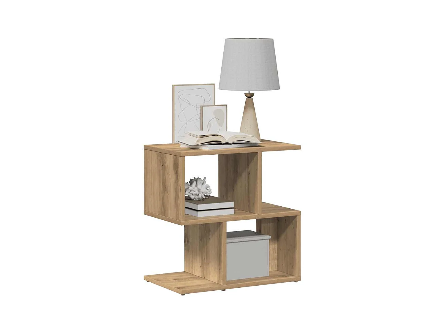 Tables de chevet 2 pcs chêne artisanal bois d'ingénierie