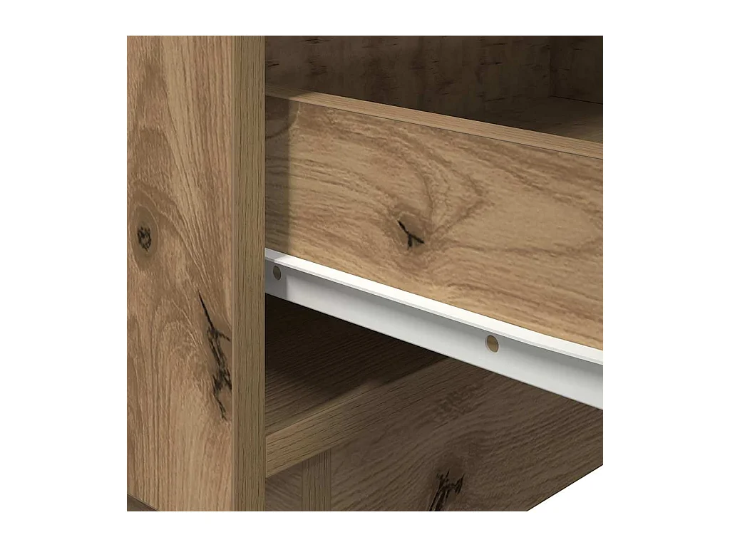 Comodino con luci LED Artisan rovere 45x40x55 cm