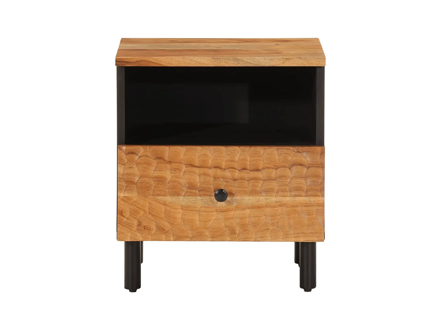 Tables de chevet 2 pcs 40x33x46 cm Bois d'acacia massif