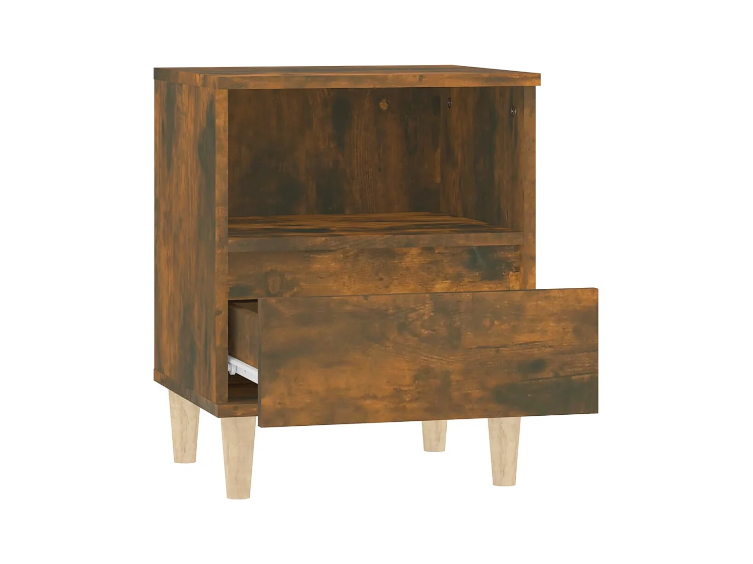 Nachtkastjes 2 stuks Gerookt eiken 40x35x50 cm