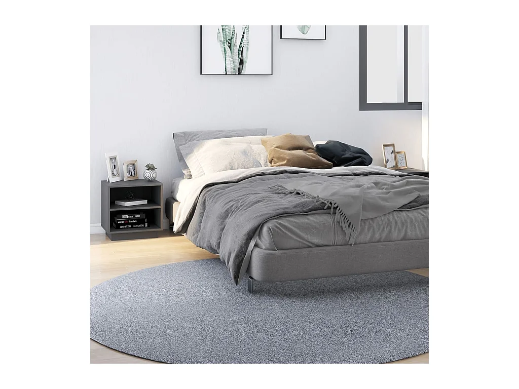 Nachttische 2 Stk. Grau 40x34x40 cm Massivholz Kiefer