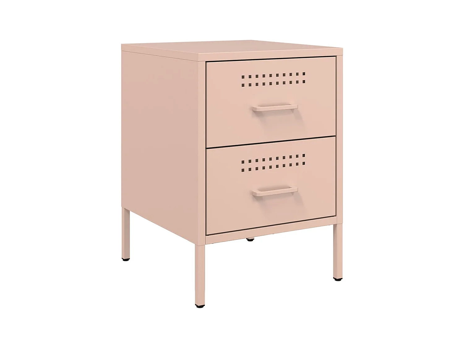 Tables de chevet 2 pcs rose 36x39x50,5 cm acier