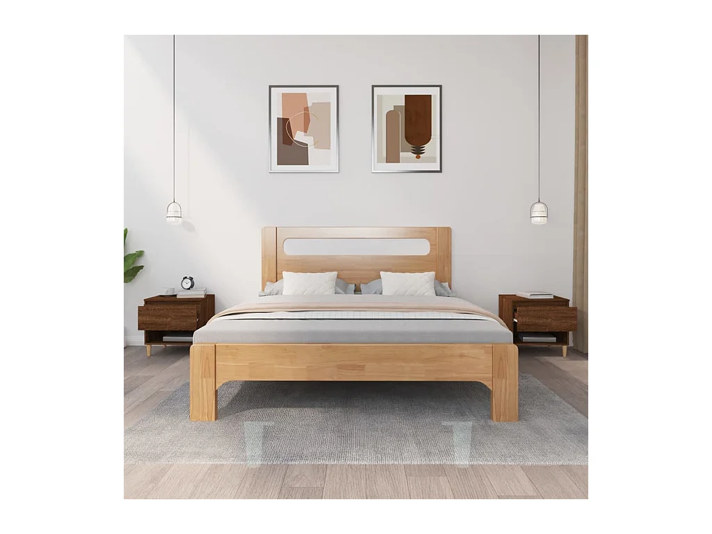 Nachttische 2 Stk. Braune Eiche 50x46x50 cm Holzwerkstoff