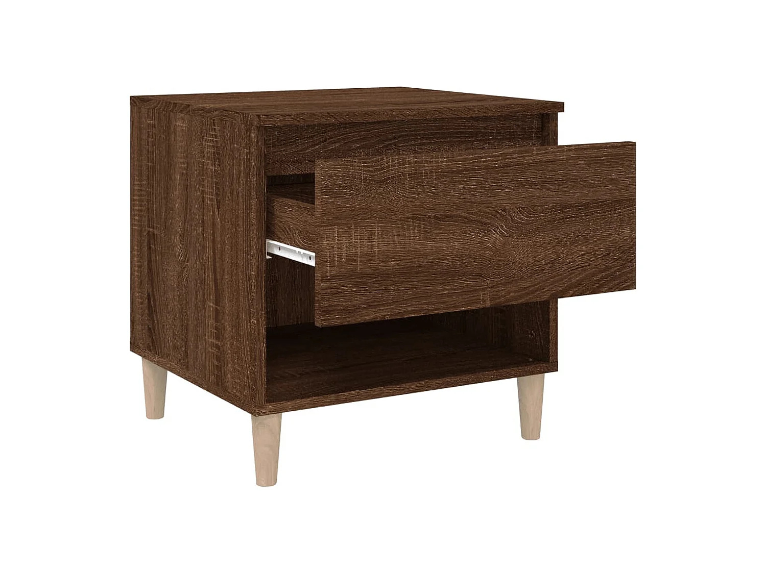 Nachttische 2 Stk. Braune Eiche 50x46x50 cm Holzwerkstoff