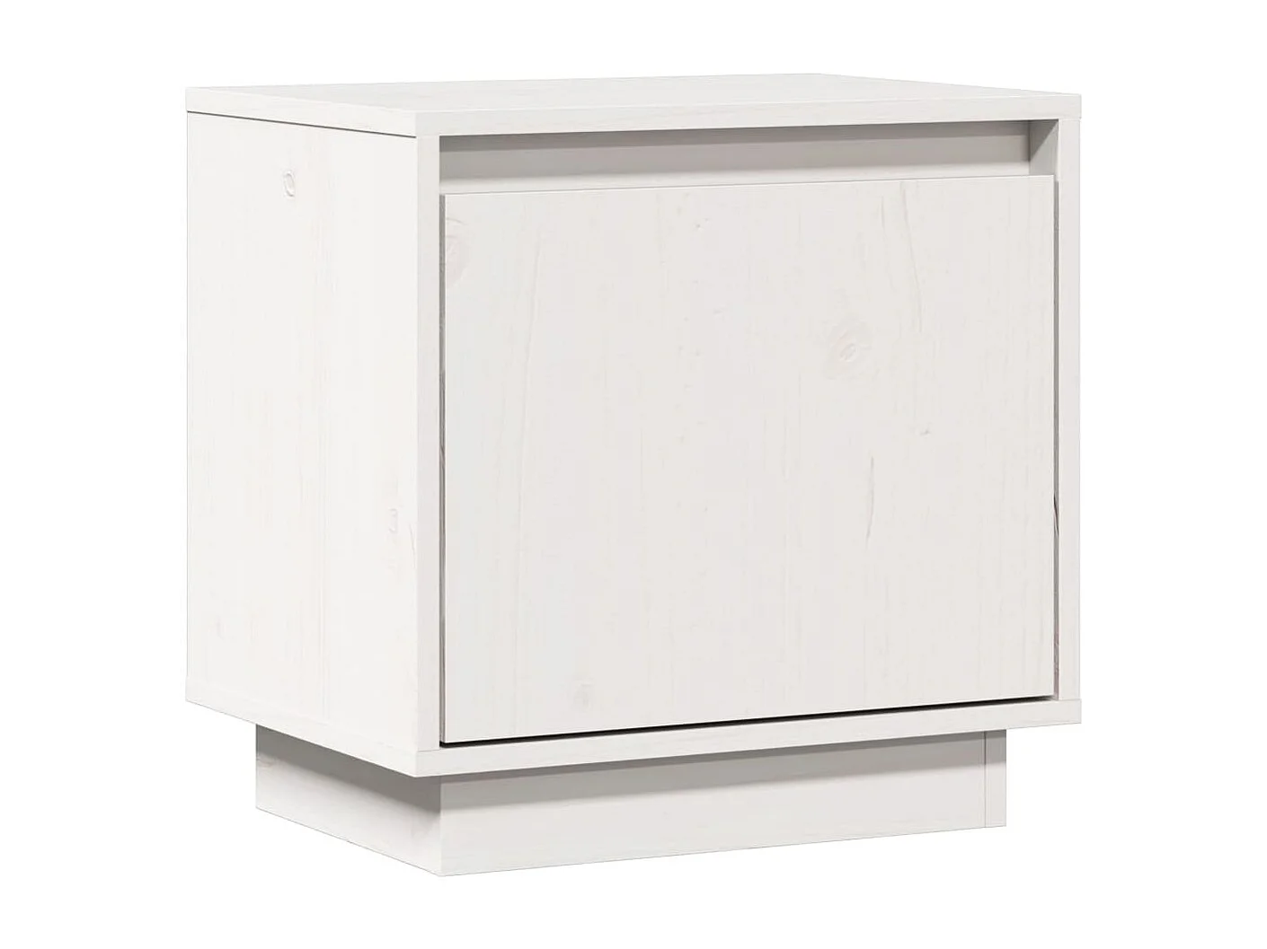 Mesita de noche Blanca 40x30x40 cm Madera maciza de pino