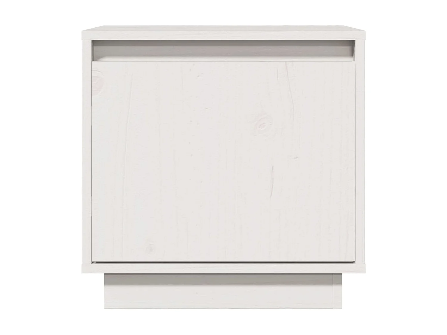 Mesita de noche Blanca 40x30x40 cm Madera maciza de pino