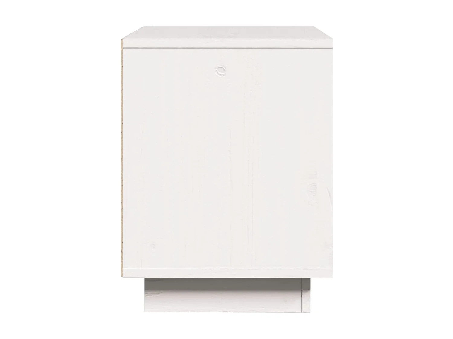 Mesita de noche Blanca 40x30x40 cm Madera maciza de pino