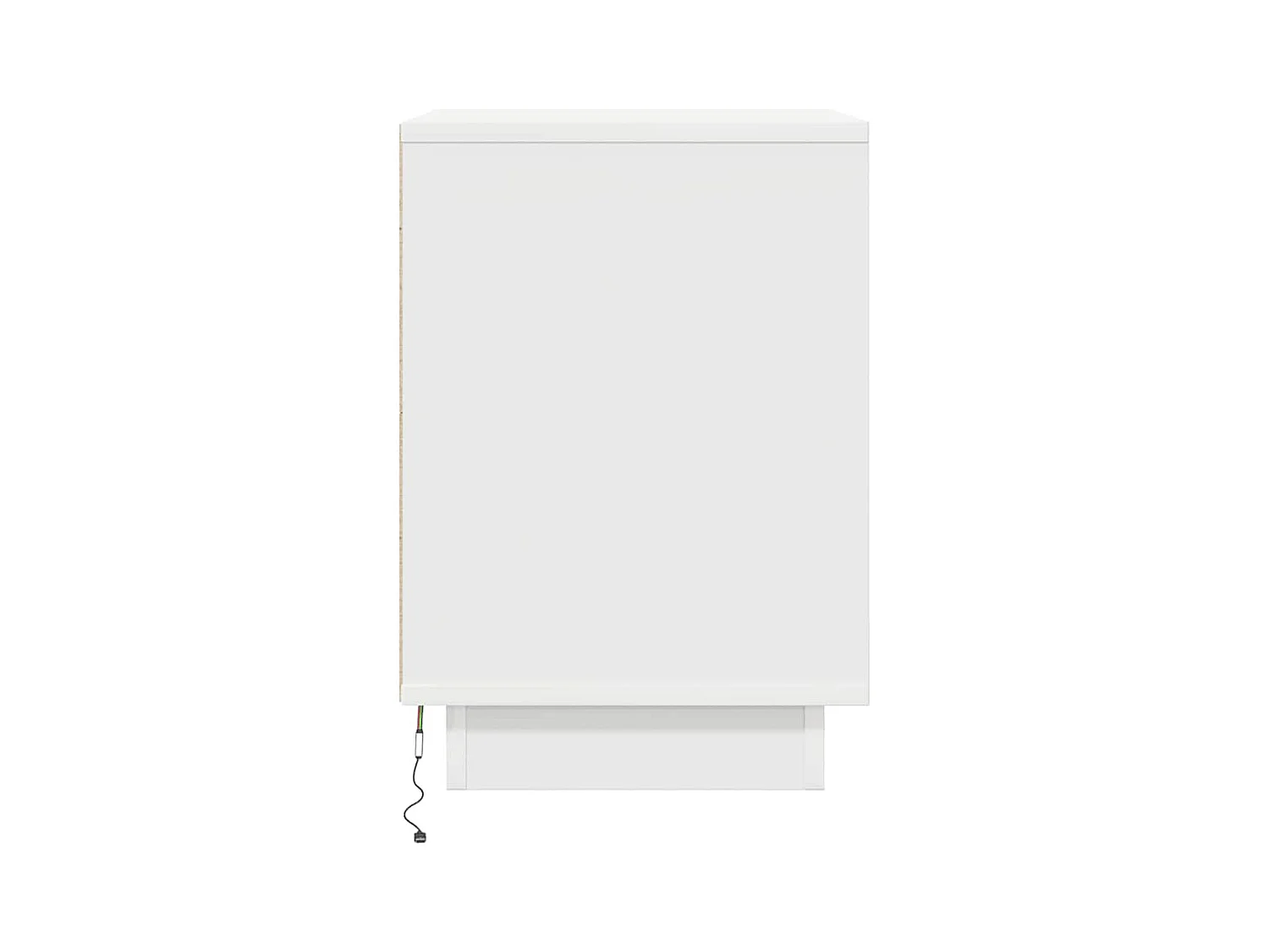 Tables de chevet avec lumières LED 2 pcs blanc 38x34x50 cm