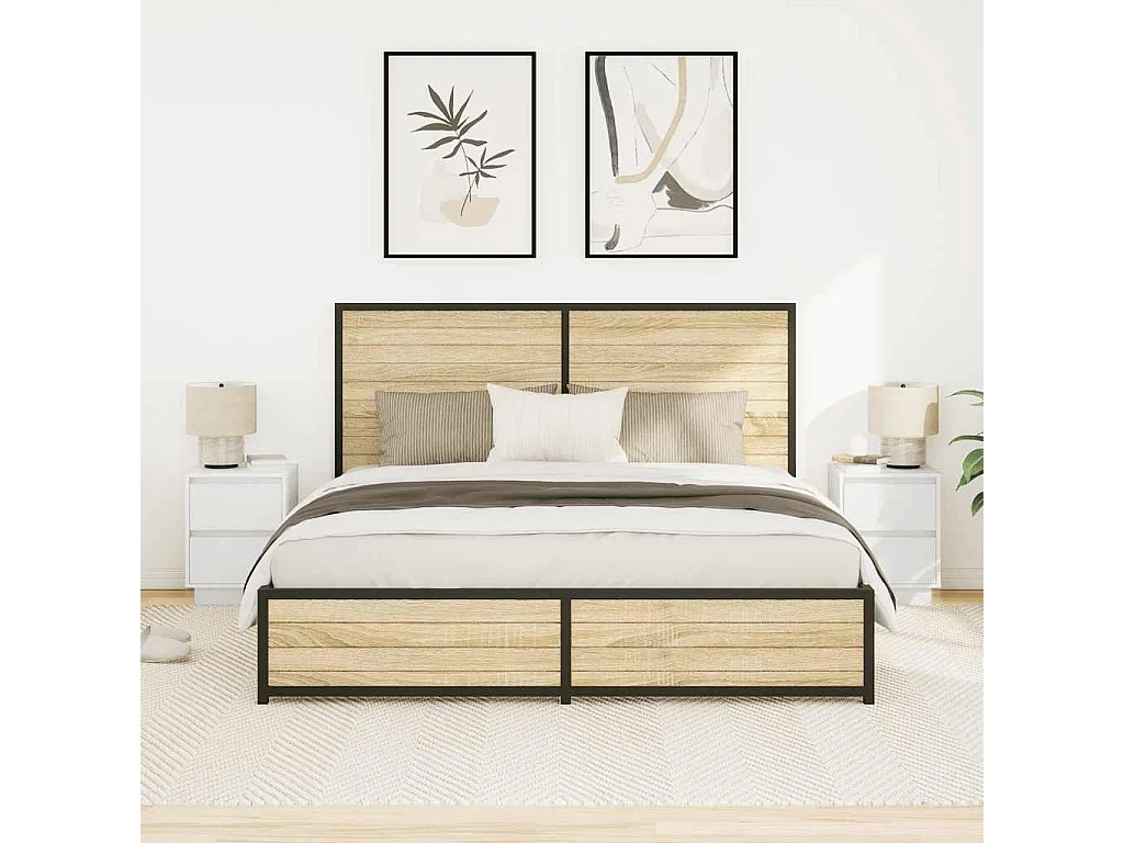 Comodini con luci LED 2 pezzi bianchi 38x34x50 cm