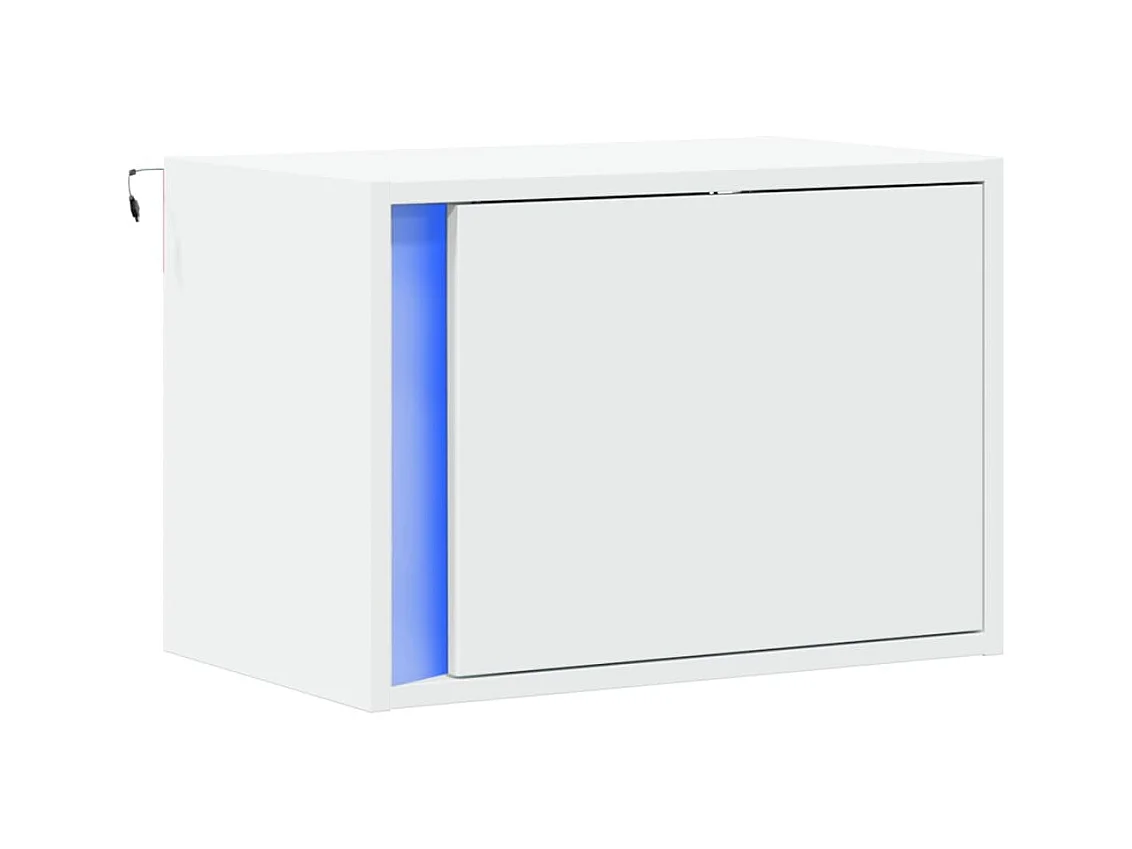 Wandnachtkastje met witte ledverlichting