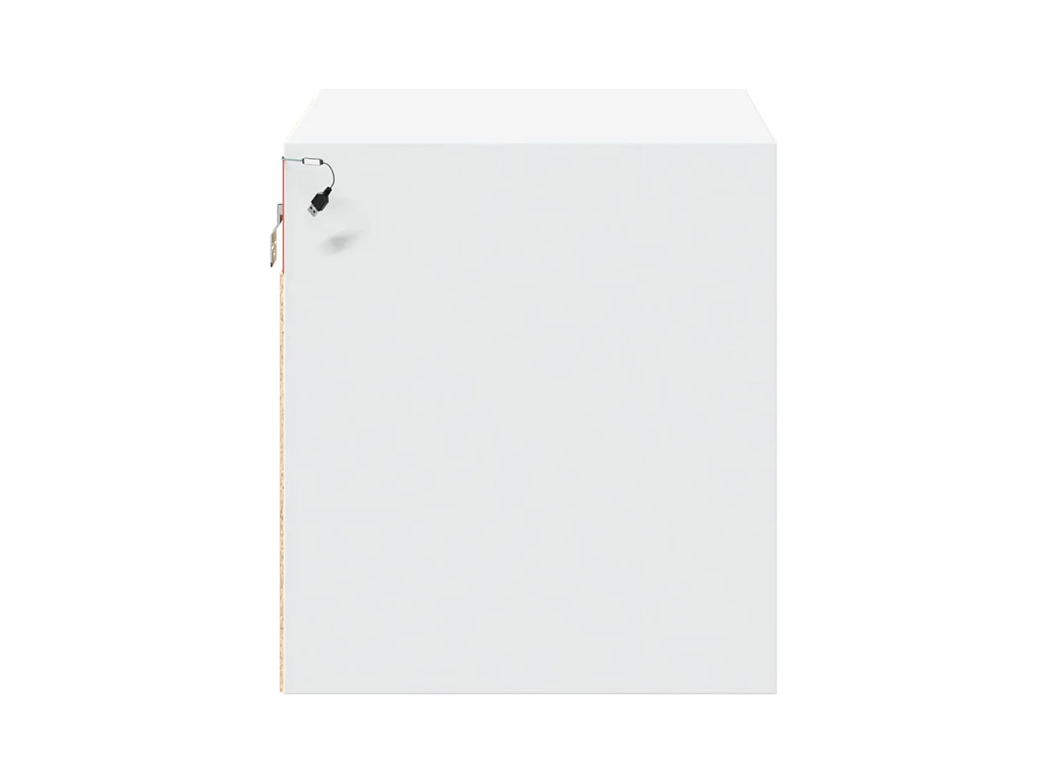 Wandnachtkastje met witte ledverlichting