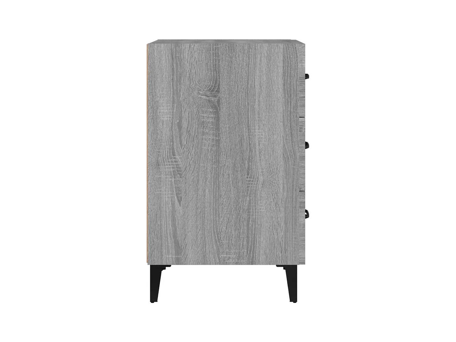 Comodino Sonoma Grey 40x40x66 cm in legno ingegnerizzato