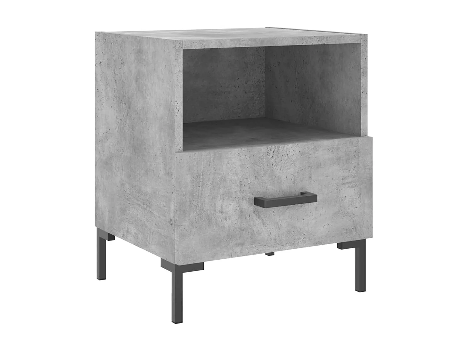 Comodini 2 pezzi grigio cemento 40x35x47,5cm in legno ingegnerizzato