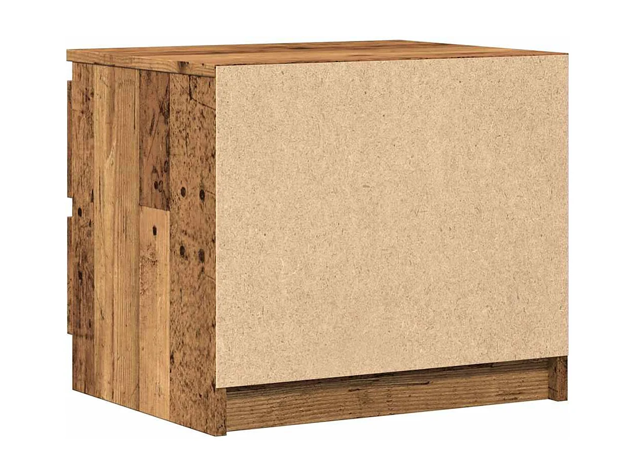 Tables de chevet 2 pcs vieux bois 50x40x43.5 cm bois ingénierie