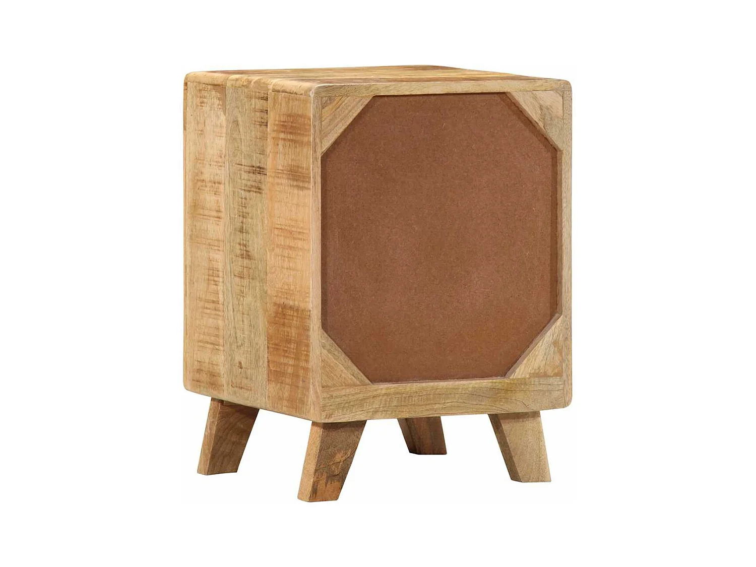 Table de chevet 2 pcs 37x32x50 cm bois massif de manguier brut