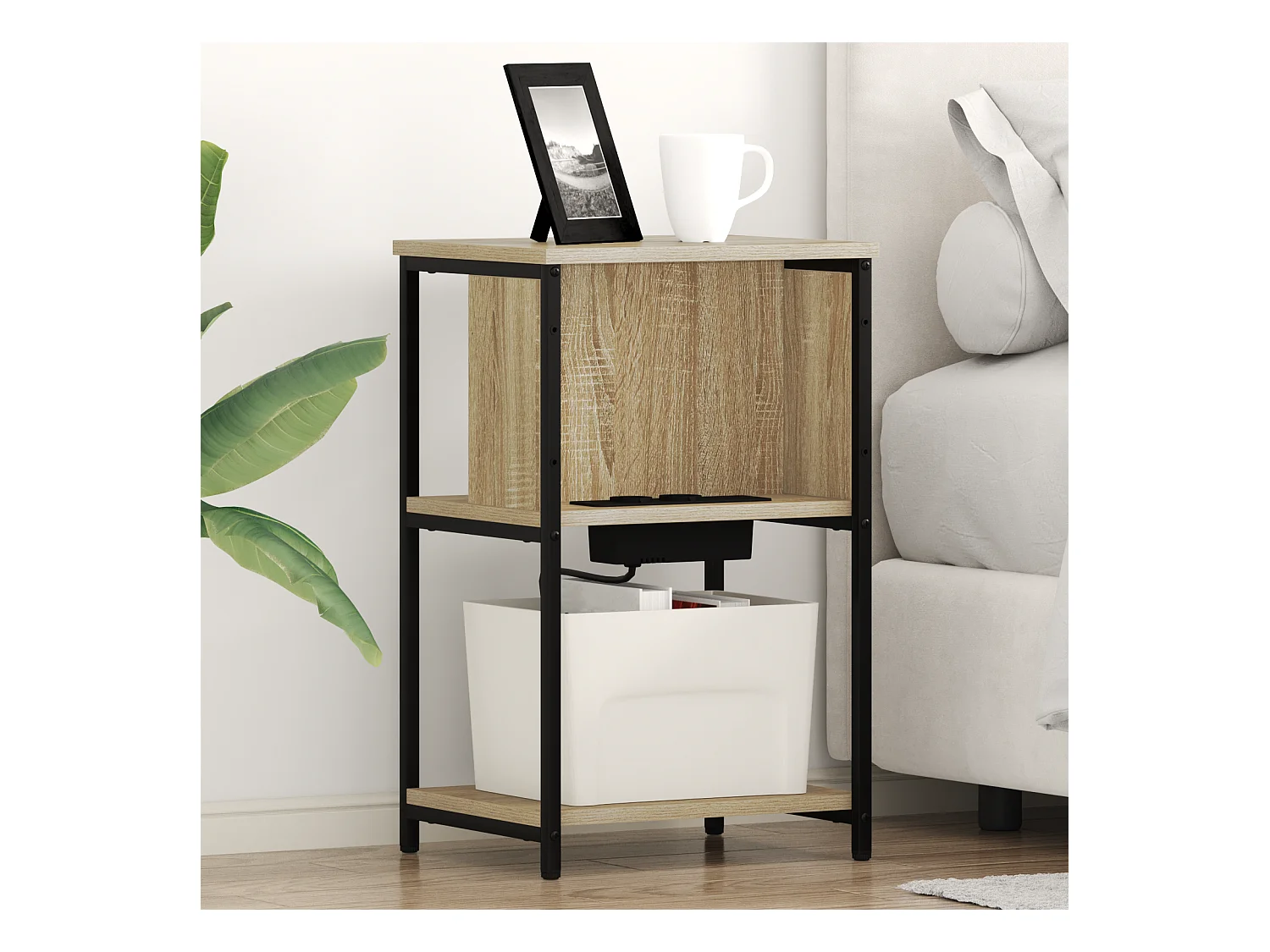 Comodino in rovere Sonoma 38 x 31 x 61 cm