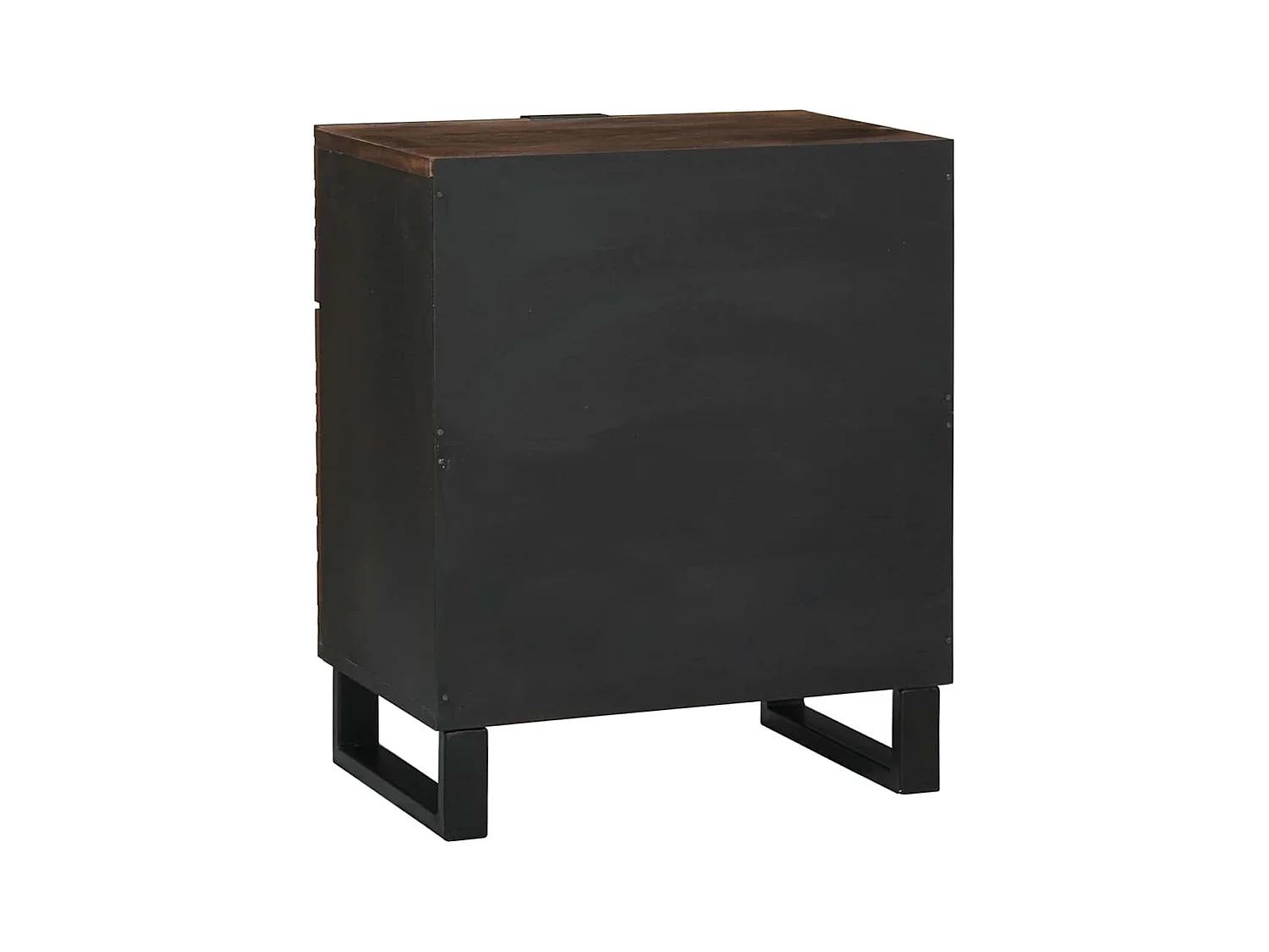 Armoire de chevet 50x33x60 cm en bois massif noyer