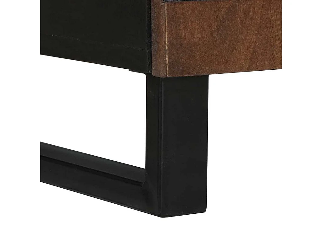 Armoire de chevet 50x33x60 cm en bois massif noyer