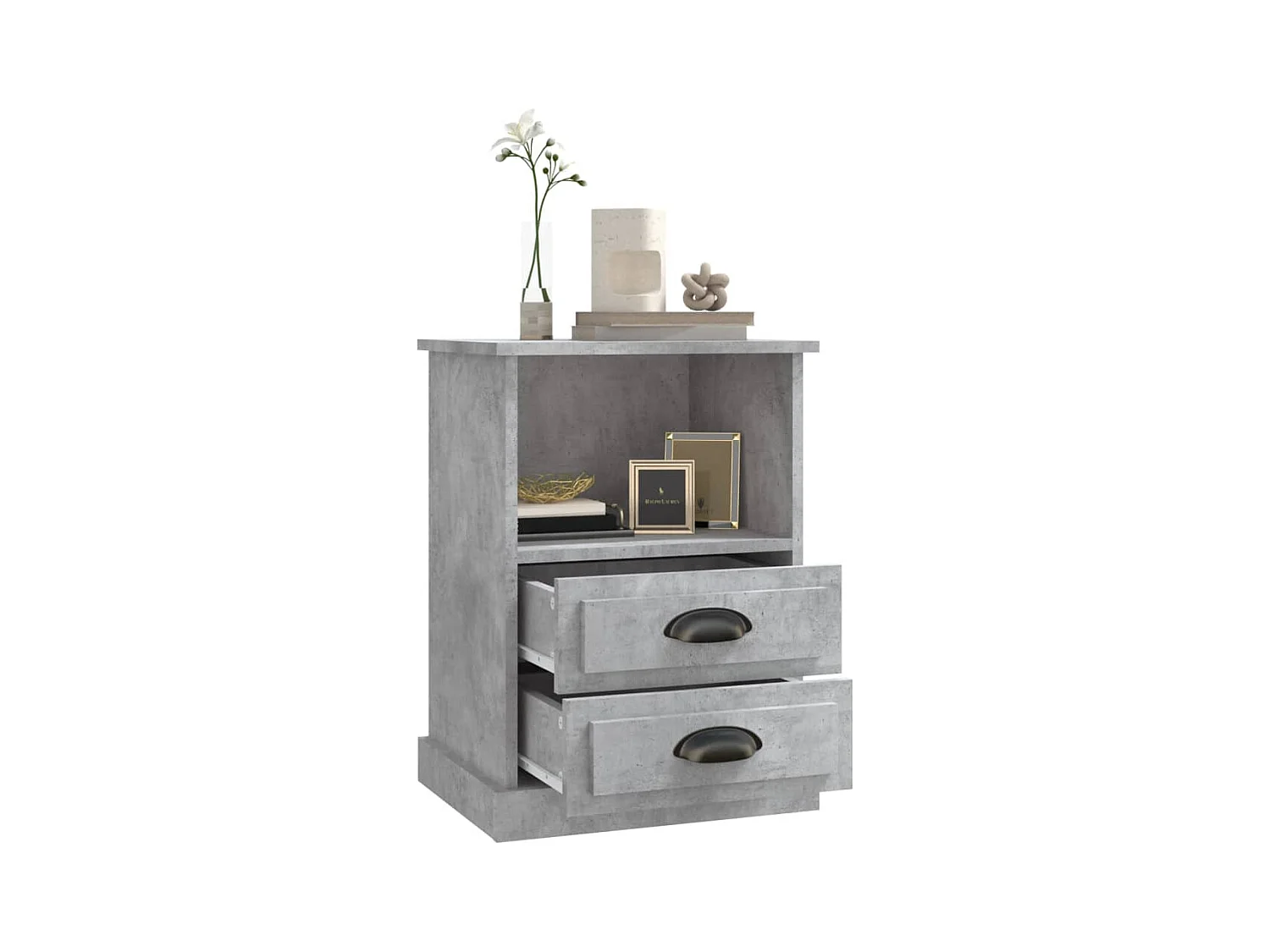 Nachtkastjes 2 stuks betongrijs 43x36x60 cm