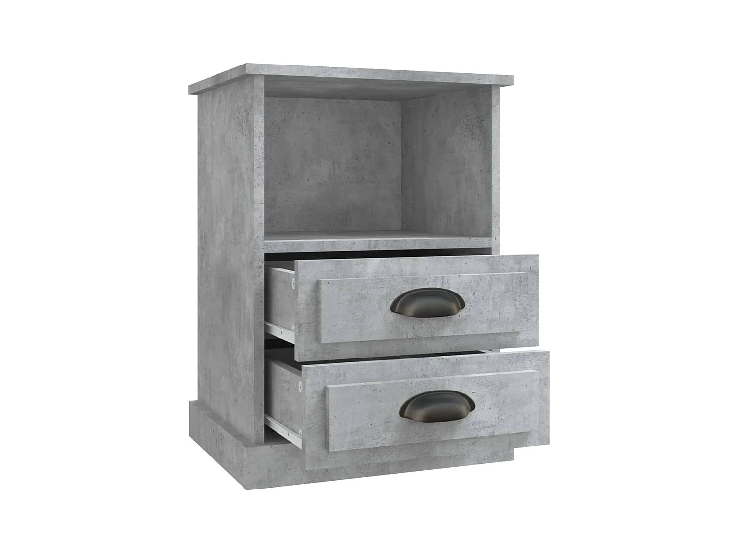 Nachtkastjes 2 stuks betongrijs 43x36x60 cm