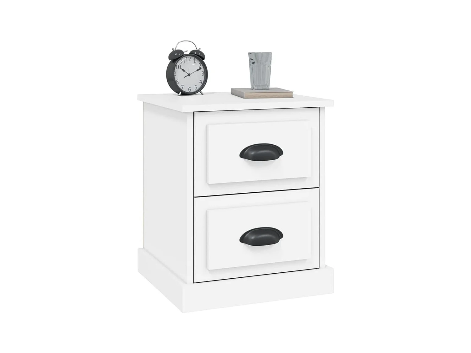 Tables de chevet 2 pcs blanc 39x39x47,5 cm bois d'ingénierie