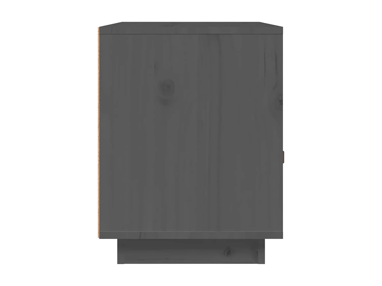 Comodini 2 pz Grigio 40x34x45 cm Legno massello di pino