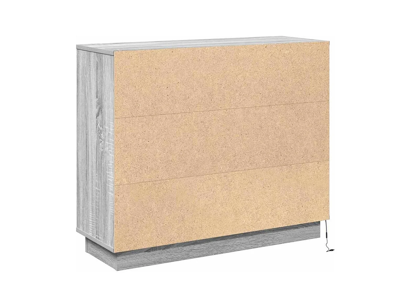 Dressoir met LED Sonoma Grey 90x32x75 cm Technisch hout