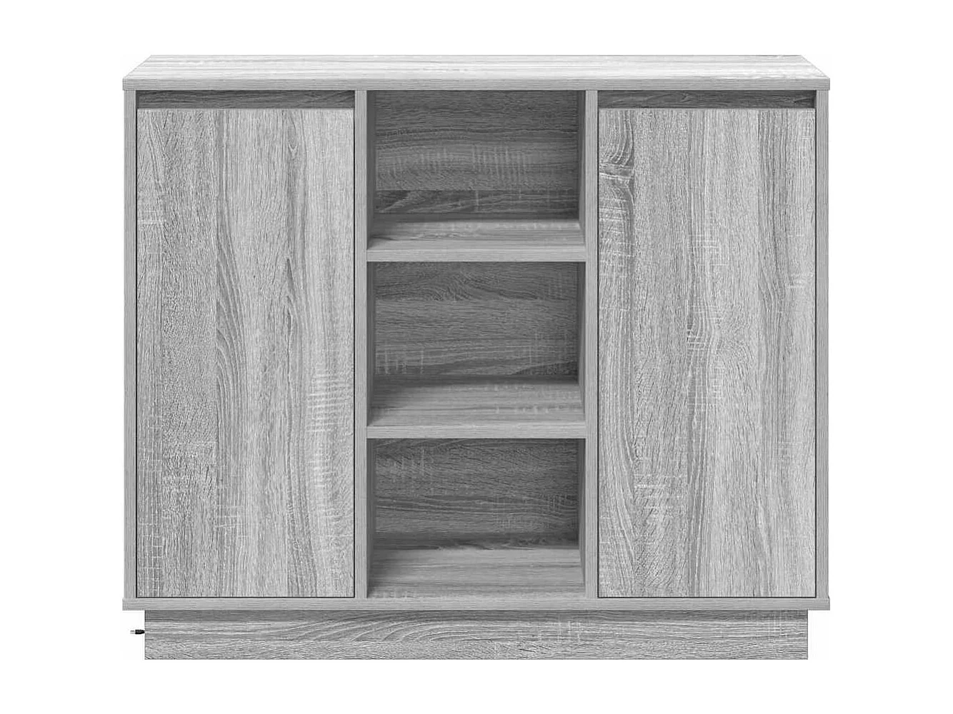 Buffet avec LED Gris Sonoma 90x32x75 cm Bois d'ingénierie