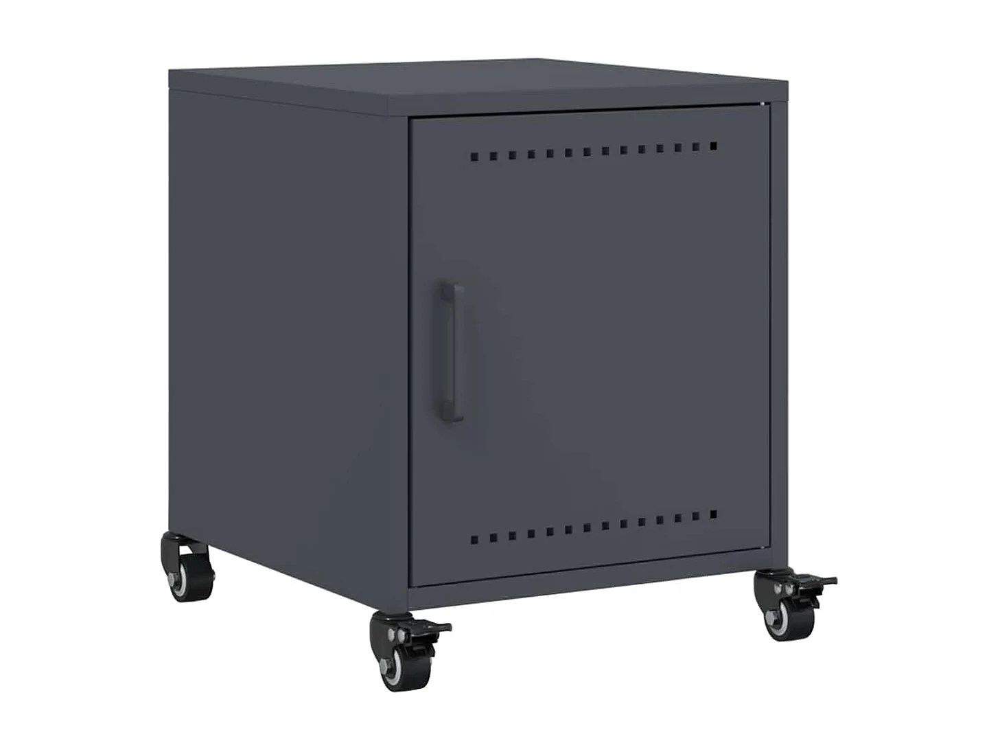 Comodino antracite 36x39x43,5 cm acciaio