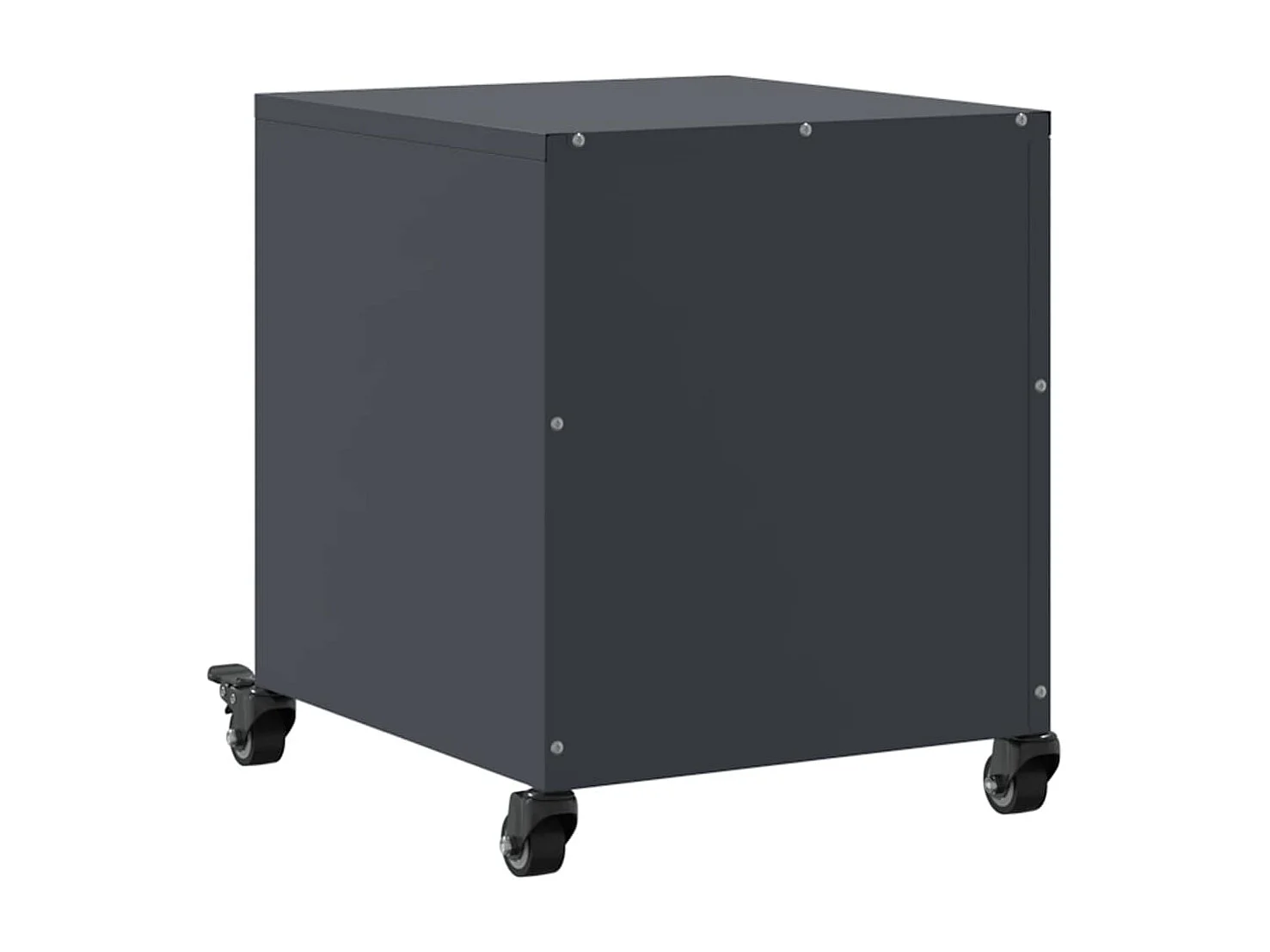 Comodino antracite 36x39x43,5 cm acciaio