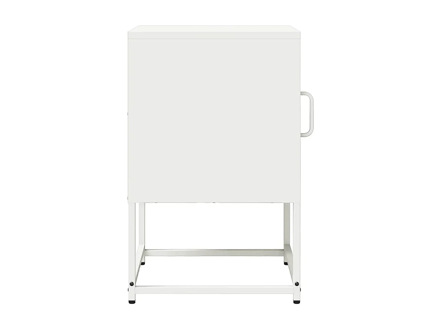 Table de chevet blanc 36x39x60,5 cm acier laminé à froid