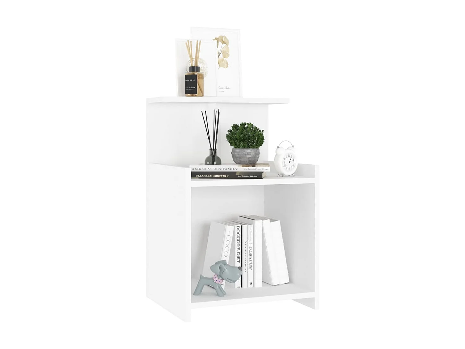 Tables de chevet 2 pcs Blanc 40x35x60 cm Aggloméré